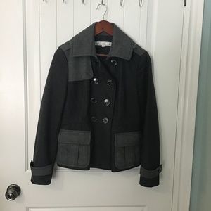 Kenneth Cole Wool Cropped Jacket - Gray